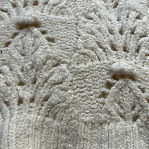 Aerie White Knit Sweater oversized small NWT - Picture 3 of 5